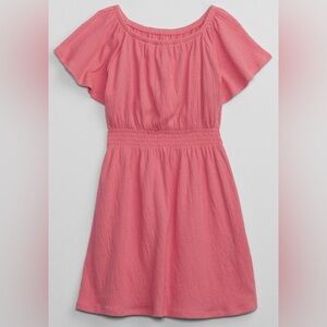GAP Kids | Kids Smocked Flutter Dress in Apple Blossom Pink Size XXL 14-16 | NWT